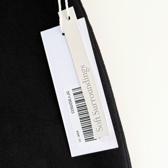 Soft Surroundings Black Pull On Straight Leg Pants - Women’s US Women’s 3X - Picture 7 of 9